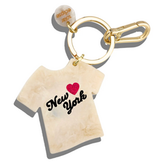 Hand-Painted Nyc T-Shirt Bag Charm + Keychain