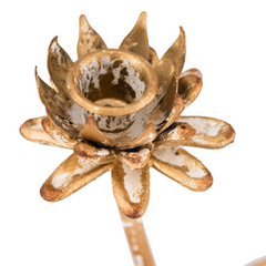 (L) Metal Flower Taper Holders