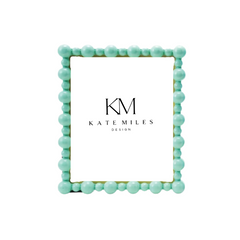 Painted MDF Photo Frame w Balls, 2 Colors