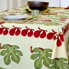Fig Red & Green French Tablecloth