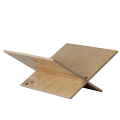 MDF & Burl Wood Veneer Interlocking Book Holder, Natural, KD