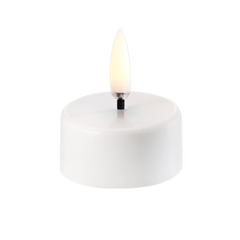LED tealight 400~ battery incl. Ivory wax. Smooth, 1.6 x 0.83