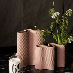 Ceramic Vase Bean Paste Red Dia 10