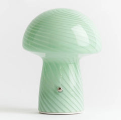 Green - Rechargeable Cordless Glass Mushroom Lamp