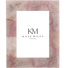 Pink quartz photo frame-L