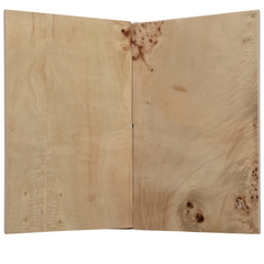 MDF & Burl Wood Veneer Interlocking Book Holder, Natural, KD
