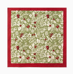 S/6 Baies De Houx Red & Green Napkins