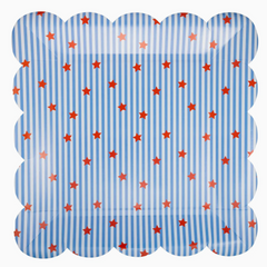 Stripes and Stars Paper Plate - 10
