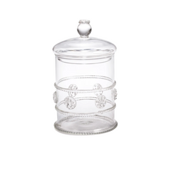 Juliet Lidded Glass Jars in Two Assorted Styles - Clear