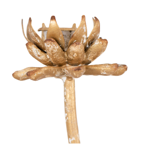 (L) Metal Flower Taper Holders