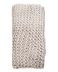 Finn- Hand Knit Throw- Taupe