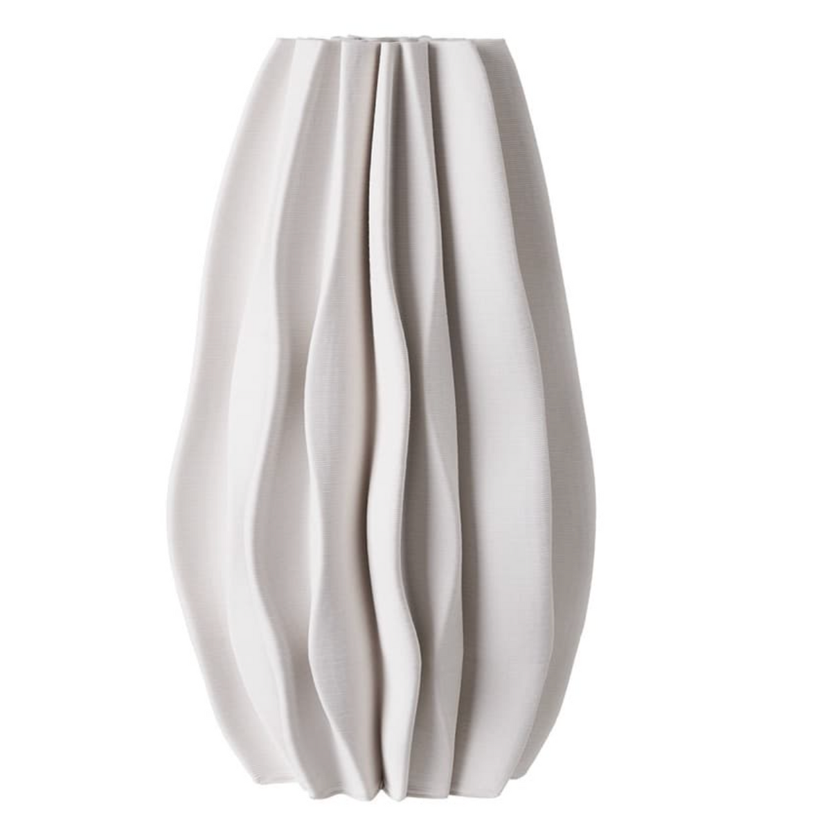 Ceramic Vase White Dia 8