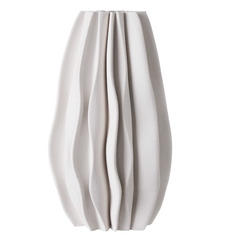Ceramic Vase White Dia 8