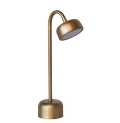 Metal Adjustable LED Table Lamp w/ Touch Sensor, Antique Brass Finish