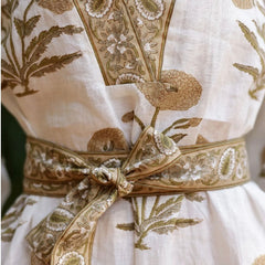 Capri Maxi Dress Khaki Flower