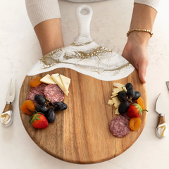 Resin cheese Charcuterie Board 12 Round w/handle