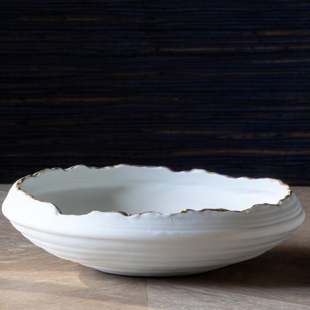 Gilded Organic Edge Bowl, 9.25