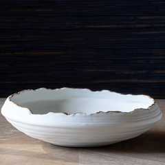 Gilded Organic Edge Bowl, 9.25