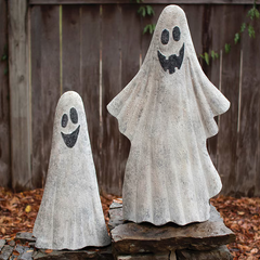 (L) PAINTED METAL GHOST