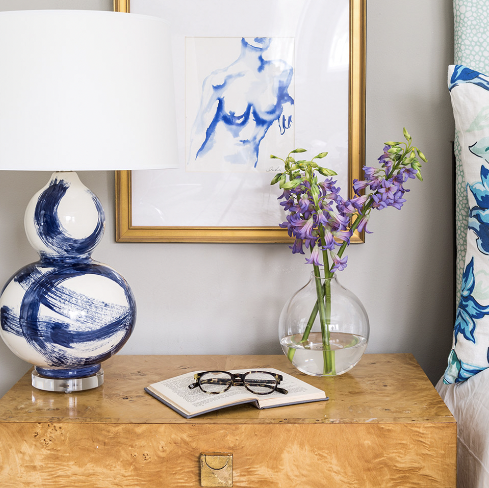 Navy Brushstroke Lamp