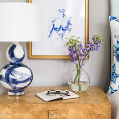 Navy Brushstroke Lamp