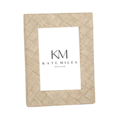 La Bocca Woven Raffia Photo Frame- Natural 5x7