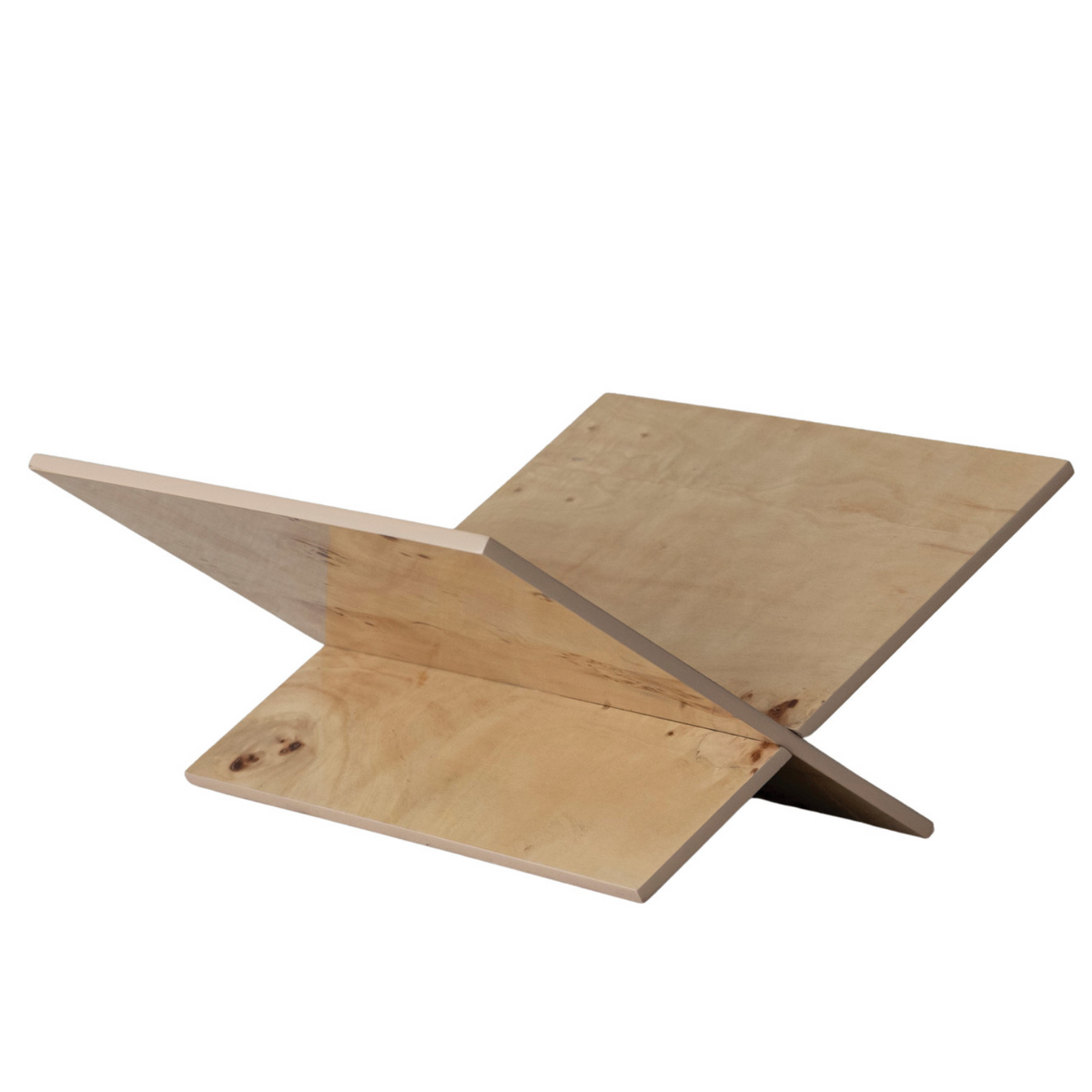 MDF & Burl Wood Veneer Interlocking Book Holder, Natural, KD