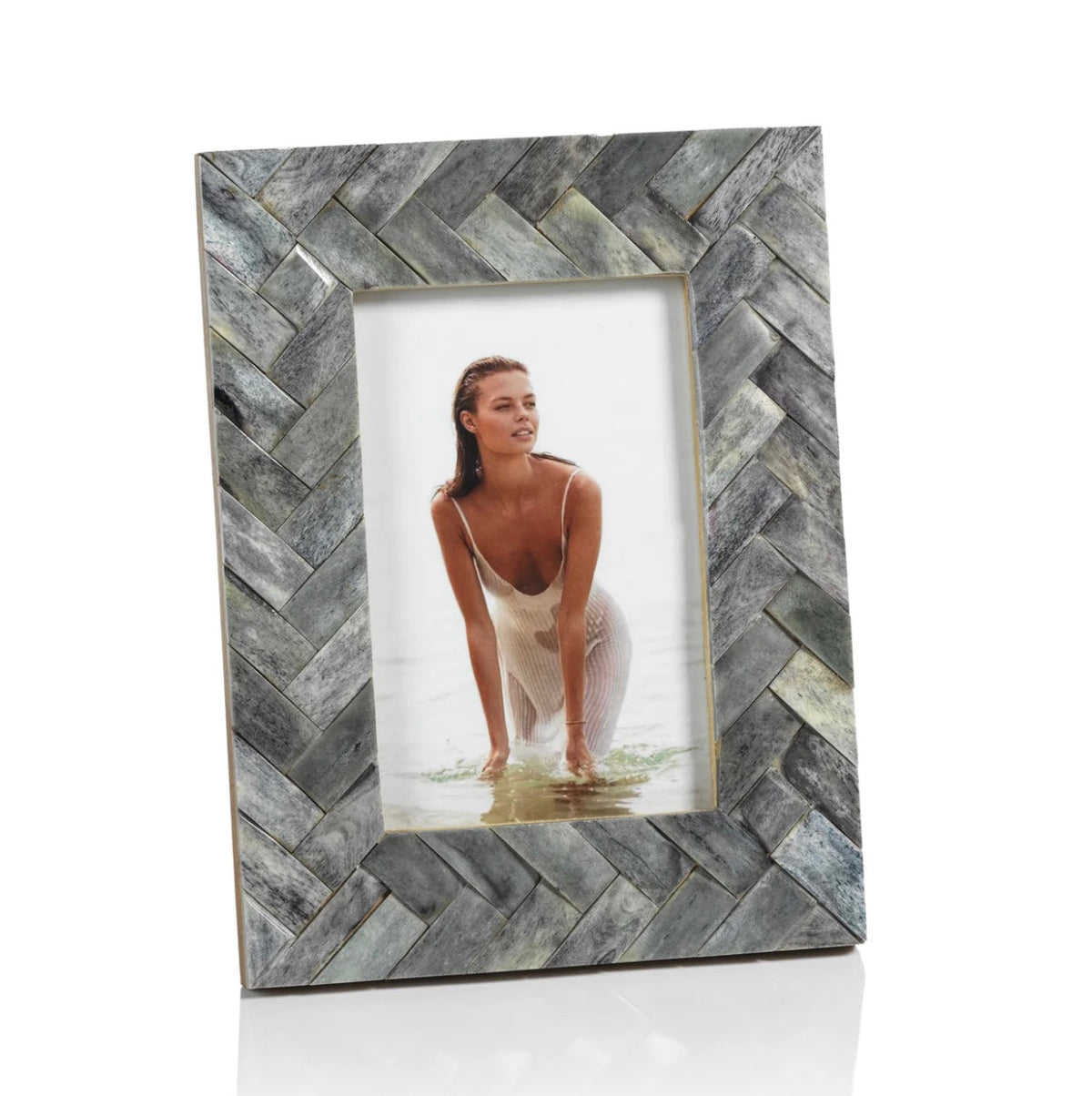Mayfair Woven Bone Photo Frame - 4x6