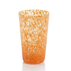Gigi Speckled High Ball Glass - Light Orange
