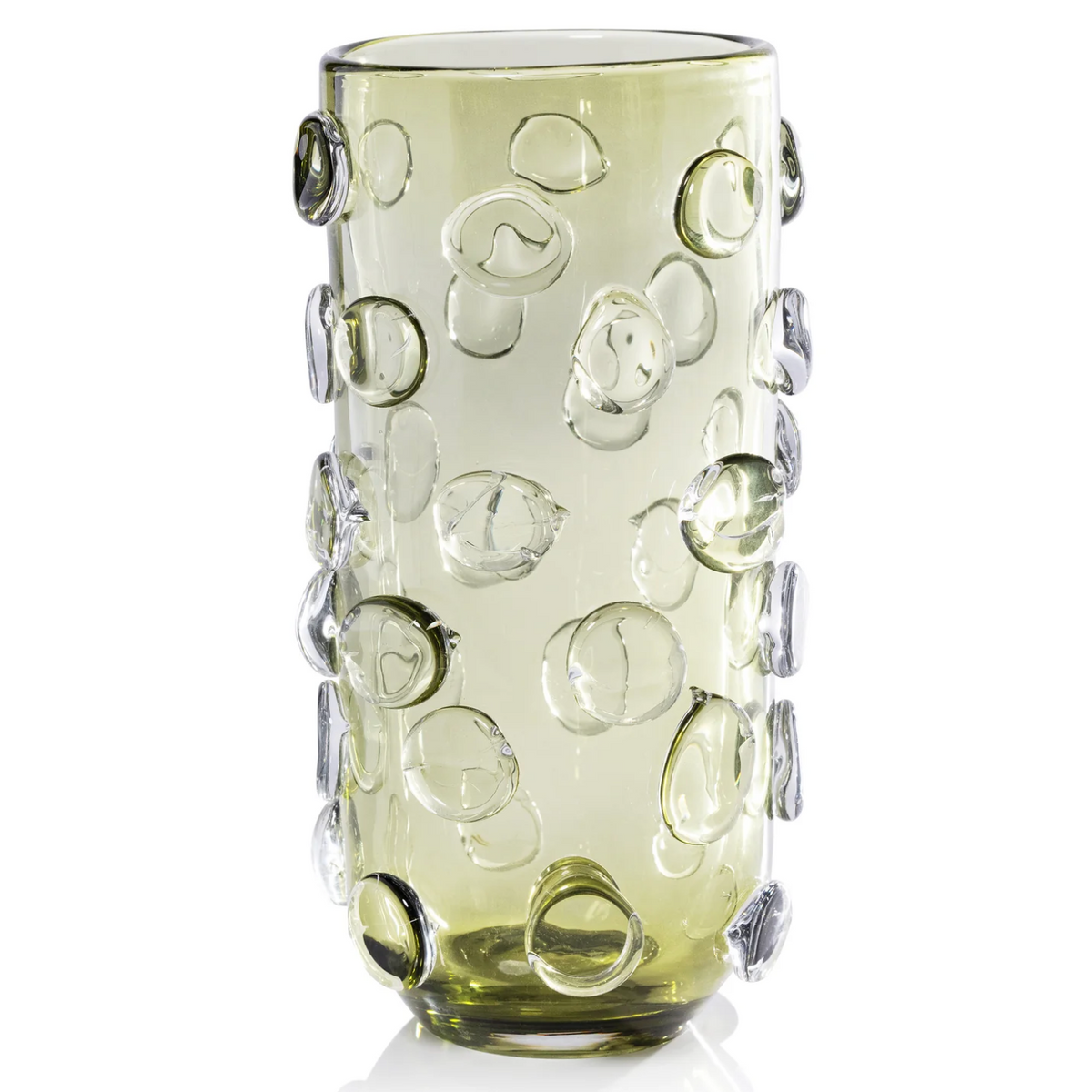 Celeste Tall Vase / Hurricane, Olive Green- 6.75