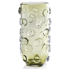 Celeste Tall Vase / Hurricane, Olive Green- 6.75