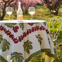 Fig Red & Green French Tablecloth